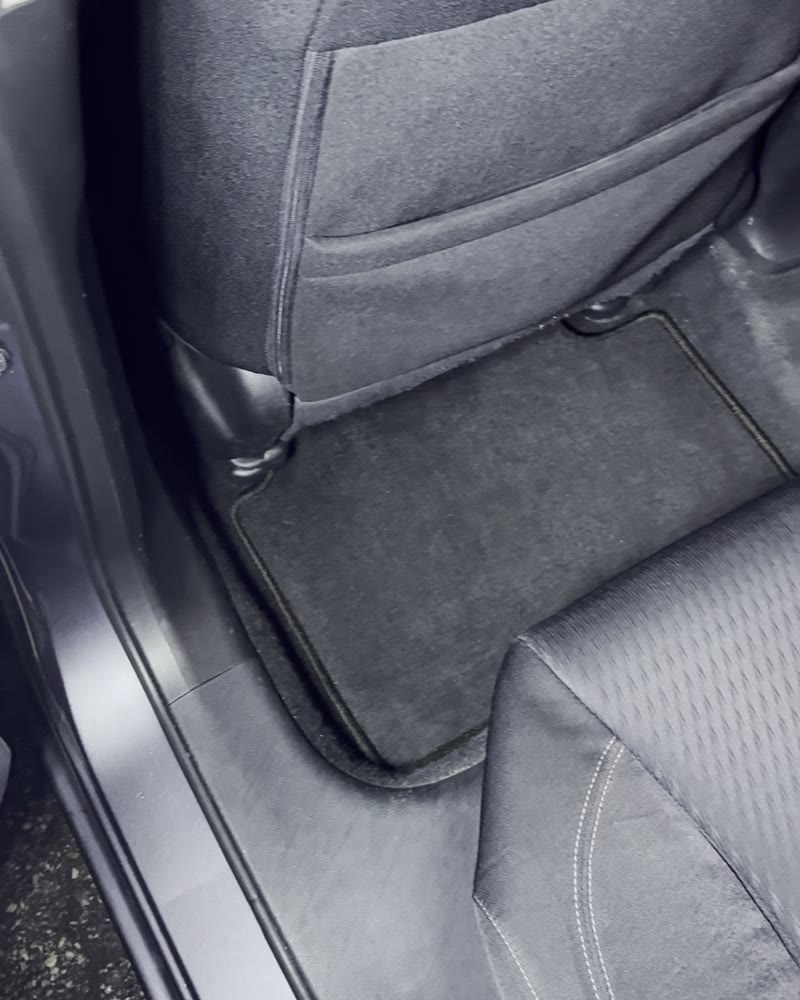 Honda Accord rear floor and mat after an interior detail