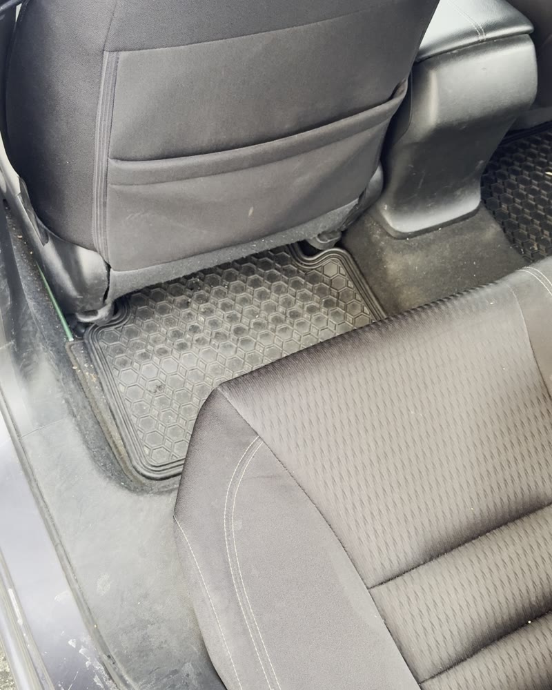Honda Accord rear floor and mat before an interior detail