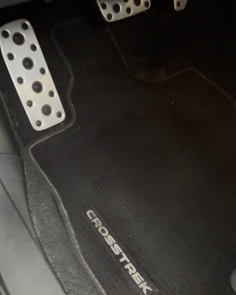 Driver floor mat after cleaning