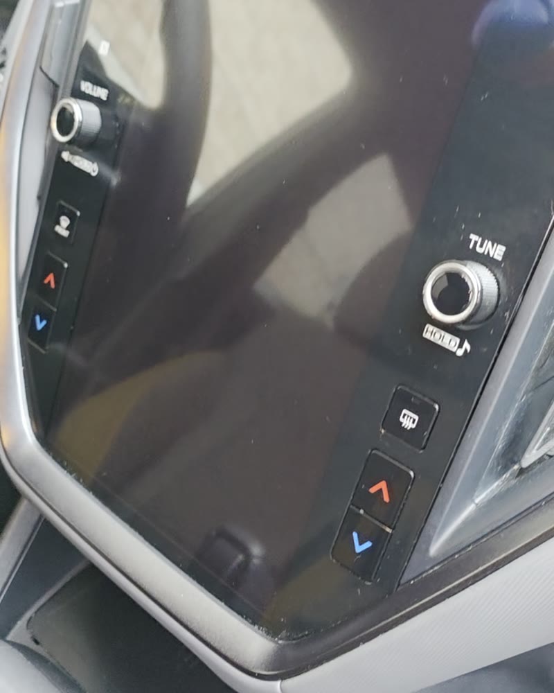 Subaru touchscreen and console after an interior detail